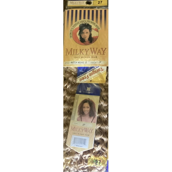 Milky Way 100% Human Hair WVG _ Style: Water Wave  12”inch  Color #27
