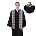 thumbnail image 4 of Fotbe Heart Check Plaid Printed Class of 2024 Graduation Stole, 4 of 7