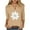 Khaki, variant on 3/4 Sleeve T Shirt for Women Fall Cute Floral Printed Tops Loose Comfy V Neck Tunic Pullovers Fall Saving Pink XXL