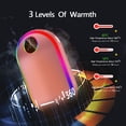 thumbnail image 4 of Calentador de manos recargable con luces (7 colores), 10000 mAh, eléctrico, luminiscente (13-18 horas), portátil, USB, reutilizable, color rosa, 4 of 5
