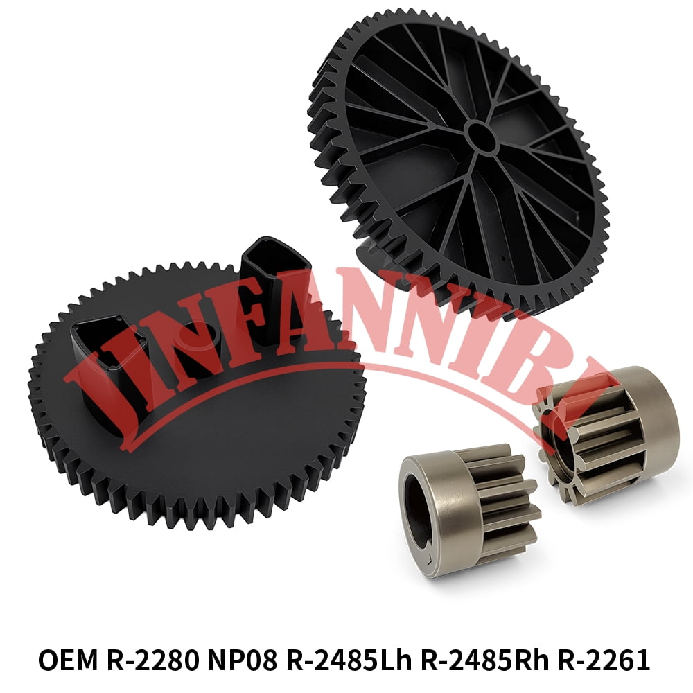 60-Tooth R-2280 NP08 Lawn Sweeper Gear Kit with Hardware for John Deere STS-42JD, Brinly STS-42, Groundwork 42" Sweepers