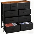 thumbnail image 2 of SortWise 10 Drawer Dresser Storage Tower for Closet, TV Stand Furniture with Wood Top and Metal Frame for Hallway, Entryway, Black, 2 of 8