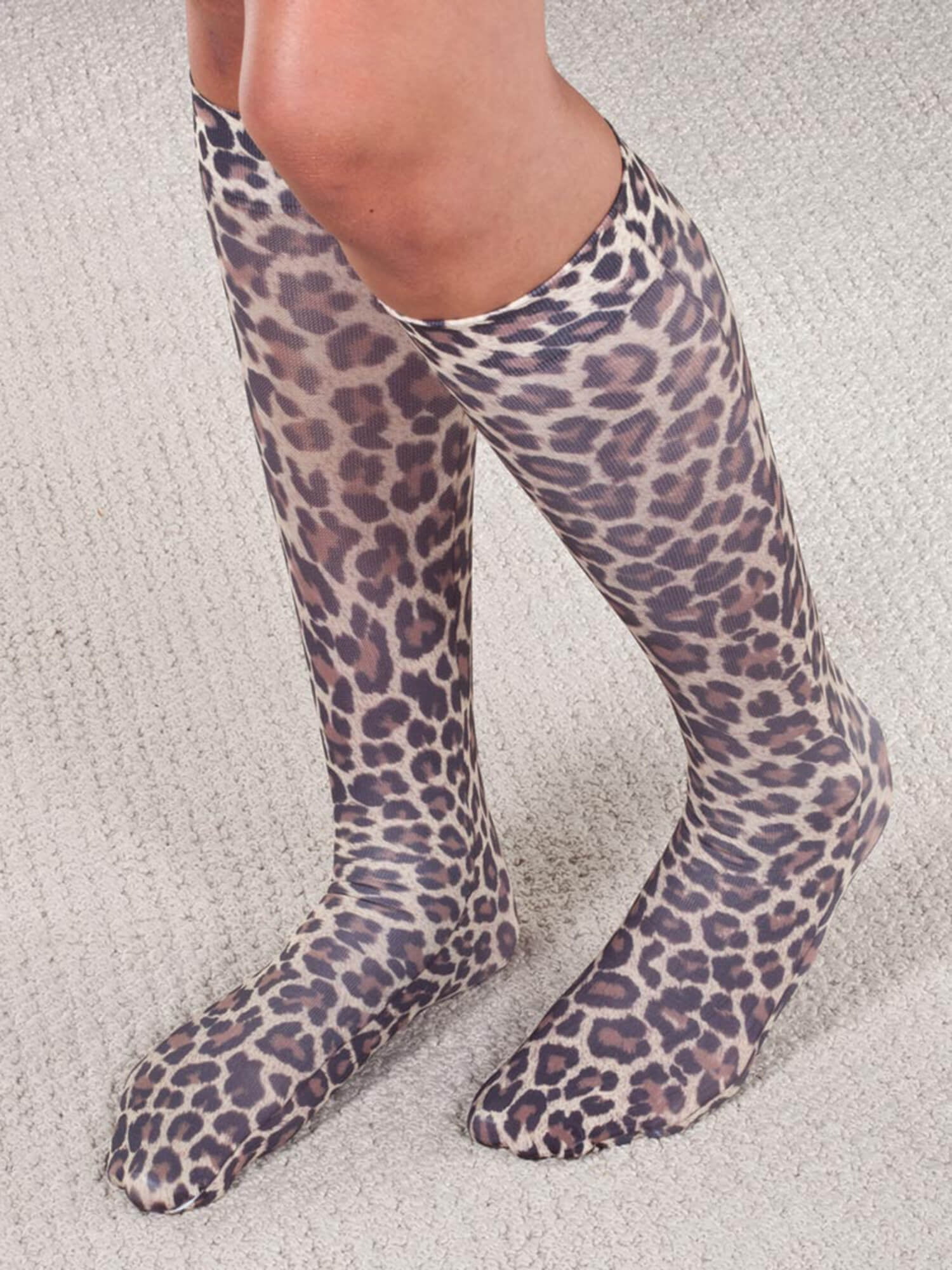 Celeste Stein Compression Socks 20-30mmHg, Leopard Print, Regular