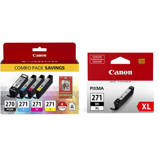 Genuine Canon PGI-270/CLI-271 4-Cartridge Combo Pack (0373C005) + Canon ...