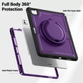 thumbnail image 3 of XYX Case for iPad Pro 13 inch (2025 M5/2024 M4) with Rotating Stand, Shoulder Strap, 2in1 Shockproof Cover, Purple, 3 of 7