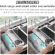 thumbnail image 5 of Colador de Fregadero Extensible, Escurridor de Platos de Acero Inoxidable con Portaesponjas, Organizador de Cocina con Cesta de Filtro, Ajustable de 37-44 cm para Encimera, 5 of 9