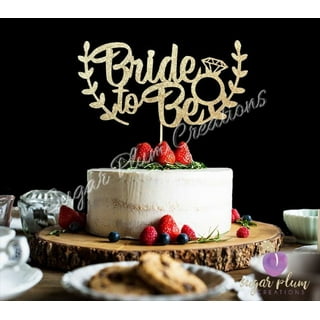 Bride to Be - Love Themed Gold Cake Topper for Proposal, Wedding, Bridal  Shower or Anniversary Cake (Pack of 2)