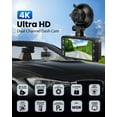 thumbnail image 3 of Dash Cam Front Rear 4K/1080P, Full HD Dash Cam with APP Control,Cars Build in Wifi, 3.94‘’IPS Screen Dash Camera with 32GB SD Card, G-Sensor, WDR, 24Hr Parking Mote, Loop Recording, 3 of 7