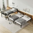 thumbnail image 6 of Triple Bunk Beds, Metal Twin XL over Twin & Twin Bunk Bed for 3,  Triple Bunk Can be Separated into 3 Beds (Black), 6 of 10
