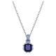 thumbnail image 1 of Collar con piedra natal de septiembre de Swarovski, piedra azul de talla cuadrada, 1 of 6