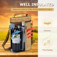 thumbnail image 4 of Tirrinia 2 Bottle Wine Tote Carrier - Leakproof & Insulated Padded Versatile Wine Cooler Bag, 4 of 7