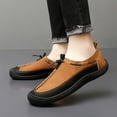 thumbnail image 6 of Mens Casual Loafers Non-slip Outdoor Lightweight Retro Walking Shoes Minimalist Business Office Moccasins Black 10.5 US, 6 of 7