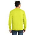 thumbnail image 3 of Gildan Men’s Hi-Vis Long Sleeve Pocket T-Shirt, Durable, Crewneck Work Tee, Safety Green, M, 3 of 5