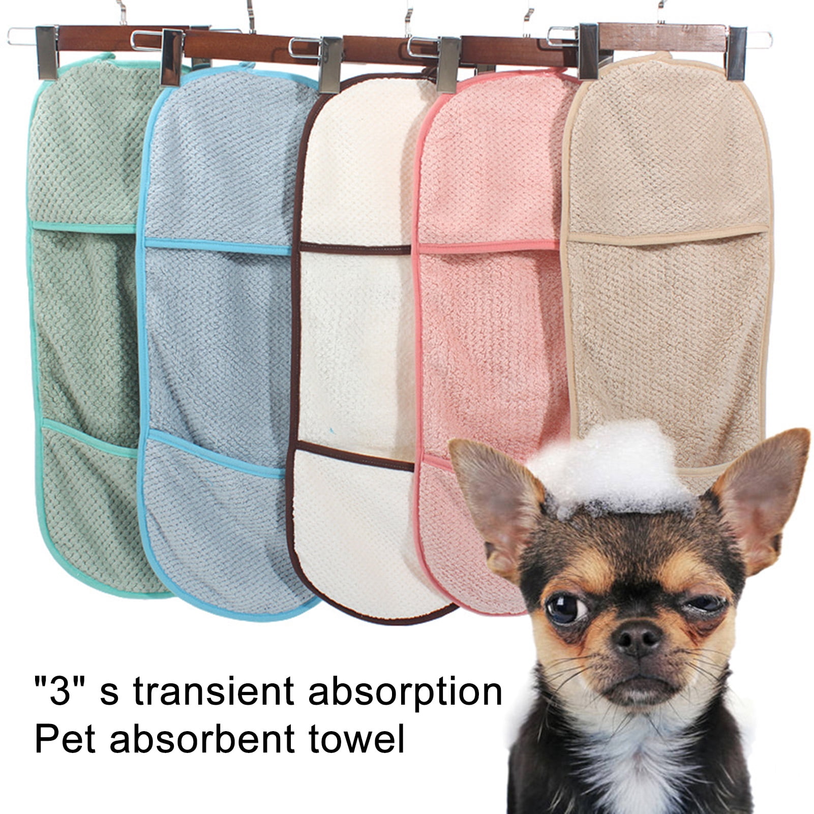 Travelwant Dog Drying Towel, Super Absorbent Microfiber Dog Bath Towels
