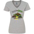 thumbnail image 3 of Inktastic Brake for Turtles- Turtle Crossing Women's V-Neck T-Shirt, 3 of 5