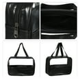 thumbnail image 3 of Bolsas de maquillaje medianas transparentes y duraderas para mujeres de Unique Bargains, ideales para vacaciones y camping, de cuero PU y PVC, color negro-M, 3 of 4