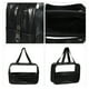thumbnail image 3 of Bolsas de maquillaje medianas transparentes y duraderas para mujeres de Unique Bargains, ideales para vacaciones y camping, de cuero PU y PVC, color negro-M, 3 of 4