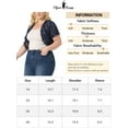 thumbnail image 6 of Agnes Orinda Plus Size Women's Elegant Short Sleeve Sheer Floral Lace Bolero Shrug Top 4X Royal Blue, 6 of 6