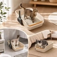 thumbnail image 6 of Large Cat Litter Box, Top Entry Cat Litter Box, Cat Litter Pan with Cat Scooper, Senior Cat Litter Boxes, Detachable Easy Clean, Cat Necessities 19.29x13.78x5.12 Inch (White), 6 of 6