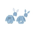 thumbnail image 2 of Okbabeha My First Easter Baby Girl Boy Outfit Newborn Knit Sweater Romper Long Sleeve Pullover Top Sweatshirt Romper Bunny Ear Hats 2Pcs Infant Girl Easter Clothes, 2 of 8