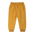 thumbnail image 5 of FAOWME Boys Girls 2 Pcs Sweatshirt Hoodie Pullover Tops Sweat Suit Unisex Long Sleeve Hoody Tops + Elastic Waist Shorts Pockets Set Yellow 4-5 Years, 5 of 8