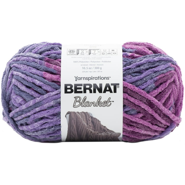Bernat+Blanket+Yarn+10.5oz+Twilight+220yds+Polyester+Wt.+6+Super+Bulky+Blue  for sale online