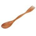 thumbnail image 2 of Multipurpose Picnic Camping Wood Spork Cutlery 2 In 1 Utensils, 2 of 7