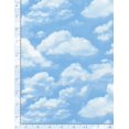 thumbnail image 2 of Timeless Treasures Sky with Clouds Allover Blue 100% Cotton Fabric by The Yard, 2 of 2