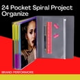 thumbnail image 5 of 24 Pocket Spiral Project Organizer with 12 Dividers, Fits 8.5" X 11" Letter Size Papers Folder Organizer Binder with Front Cover and Customizable Cover, Erasable Write On Tabs for Documents Files, 5 of 7