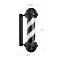 thumbnail image 5 of Caramelo Giratorio Para Barbería Vanlig 73 cm Negro - Blanco Carlo, 5 of 5
