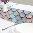 thumbnail image 4 of Yayeee Table Runner 70 inches Long Home Kitchen Dinning Party Decoration, Blue Shimmering Pattern, 4 of 7