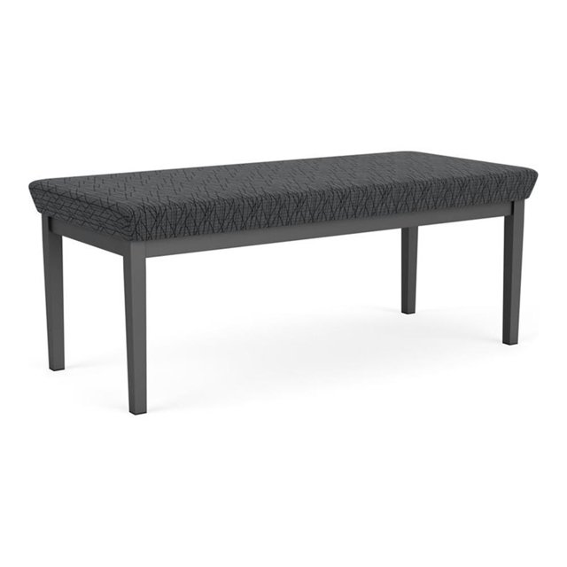 Banc d'Attente de Réception Lenox en Acier à 2 Places / Acier Charbon / Gris Foncé