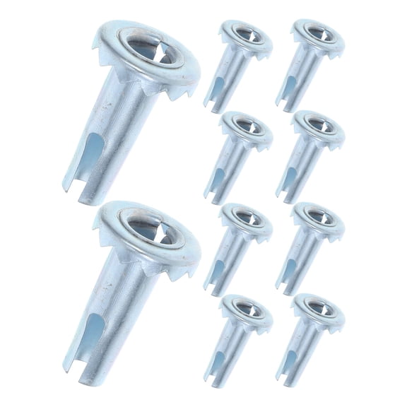 Hemoton 10pcs Metal Wheel Stem Sleeve Inserts Caster Socket Sleeves Inserts For Stem Caster Socket Sleeve Casters Replacement Accessory