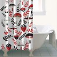 thumbnail image 4 of Colorful Mushroom Floral White Pattern Shower Curtain 36"x72" ,Bathroom Decorative Shower Curtains Set with 12 Hooks,Modern Waterproof Washable Shower Curtain, 4 of 6