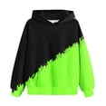 thumbnail image 7 of Atogsazn Kids Boys Oversized Hoodies Children Casual Gradient Fleece Long Sleeve Pullover Sweatshirt Fall Winter Tops 02-Green 11-12 Years Fashion, 7 of 7