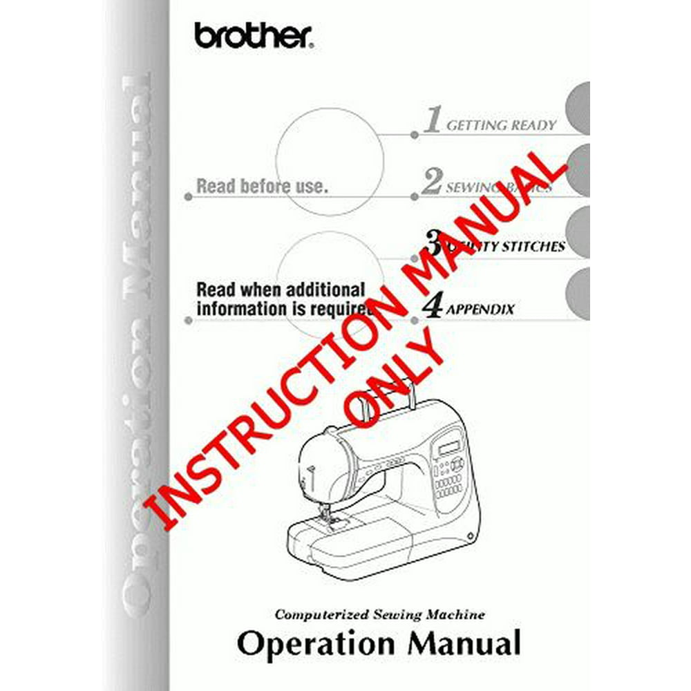 Brother NX600 Sewing Machine Owners Instruction Manual