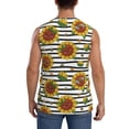 thumbnail image 4 of Fotbe Men's Cute Sunflowers Print Men's Sleeveless Muscle Tank Tops Casual T-Shirts for Gym Workout Beach-X-Large, 4 of 8