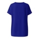 thumbnail image 5 of Fiudx Ofertas Relámpago Camiseta de Manga Corta con Cuello En V y Bolsillos Informales para Mujer, 5 of 5