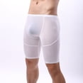 thumbnail image 5 of Gibobby Tangas de mujer sexy encaje Día de San Valentín Pantalones de cintura media de seda helada para deportes de ocio para hombres con parte superior plana y cuartos(Blanco, M), 5 of 5