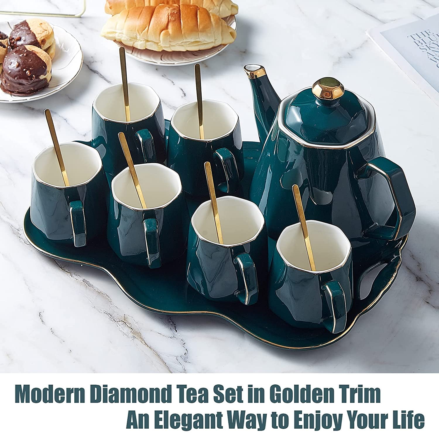 Viant〓 Luxury Tea Party Set. Complete with Automatic Tea Maker w 並行輸入品 Vianté Luxury Tea Party Set. Complete with Automatic Tea Maker
