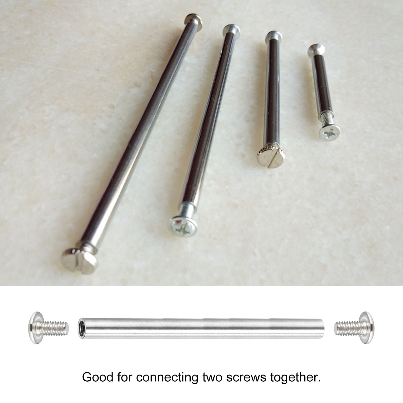 Pack De 30 Tuercas De Unión Redondas M4x0.7mm - Longitud 30mm, Acero Al Carbono, Para Conectar Barras Roscadas
