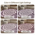 thumbnail image 6 of ODIKA 8'x10' Washable Area Rug Non-Shedding, Easy Care, Boho Tie Marbled Symmetrical Radial Motifs Dotted Purple for King Size Bedroom Under Bed, Master Suite, 6 of 6