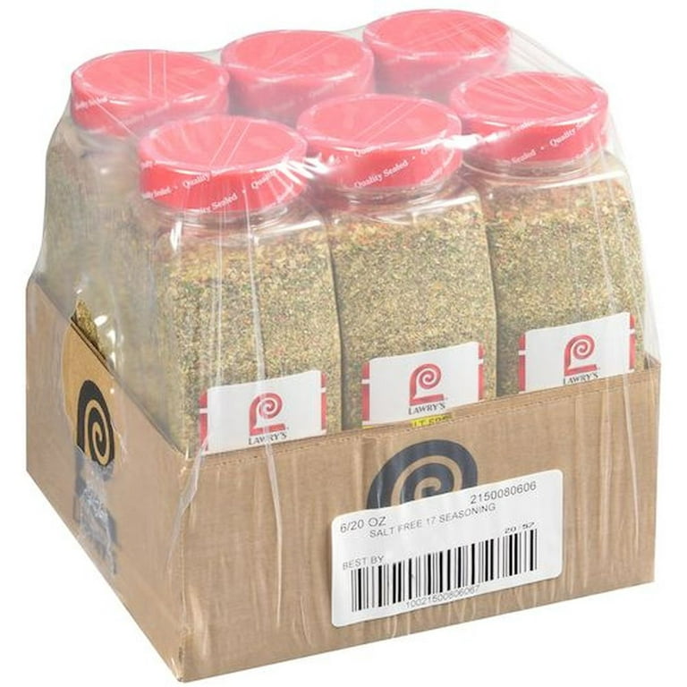  Lawrys Salt Free 17 Seasoning - 20 oz. container, 6 per case :  Meat Seasoningss : Grocery & Gourmet Food