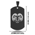 thumbnail image 2 of Stainless Steel Aries Zodiac (Ram) Dog Tag Pendant Necklace, 2 of 3