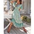 thumbnail image 4 of Vestido Con Dobladillo Suelto Vestido Largo De Verano Agradable A La Piel Para Mujer Para Uso Diario Para Vacaciones En La Playa ANGGREK Ropa, 4 of 8