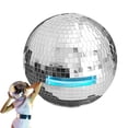 thumbnail image 1 of Casco OUGEHOT Disco Ball plateado con purpurina y luz de 30 cm, 1 of 8