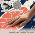 thumbnail image 6 of ODIKA 4'x6' Washable Area Rug Pet Friendly, Non-Shedding Theme Nautical Door Turtle Coral Reef Mosaic Border Wave Scatter for Bedroom, Reading Nook, 6 of 7