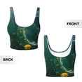 thumbnail image 6 of Goofa Jelly Fish Printed Sports Bras for Women, High Impact Running Bra Workout Crop Tank Tops Longline Sports Bra Push up-Medium, 6 of 9