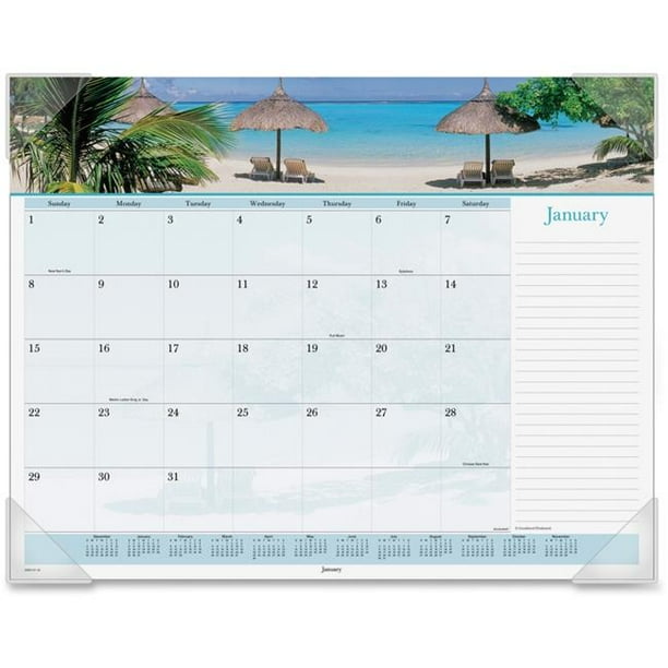 ATAGlance DMD14132 22 x 17 in. Images of the Sea Monthly Desk Pad