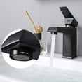 thumbnail image 3 of Aquaterior Modern 1 Hole Bathroom Sink Faucet Square Cold & Hot Water Tap ORB, 3 of 10